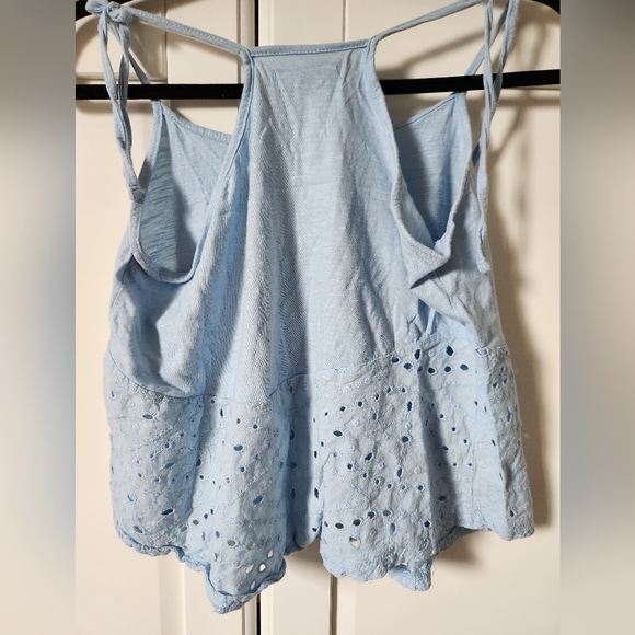 PRIMARK Light blue cute embroidered top Size S - Picture 4 of 6